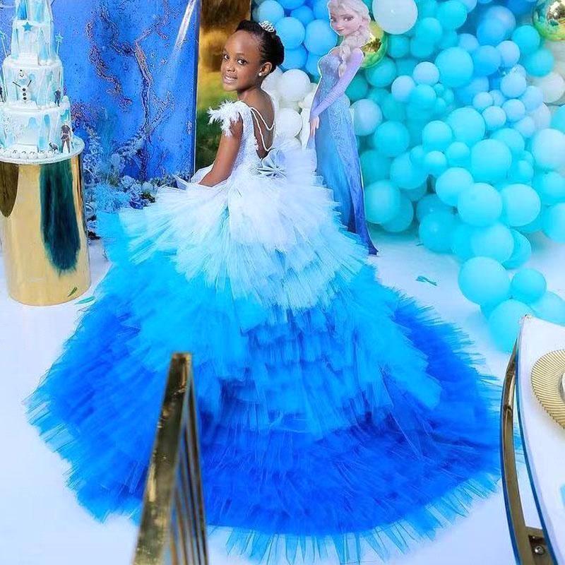 2024 wer Girl Dresses First Communion Jewel Sleeveless Ball Gowns Princess Queen Cute Girls Birthday Dress for Special Ocn BC19328