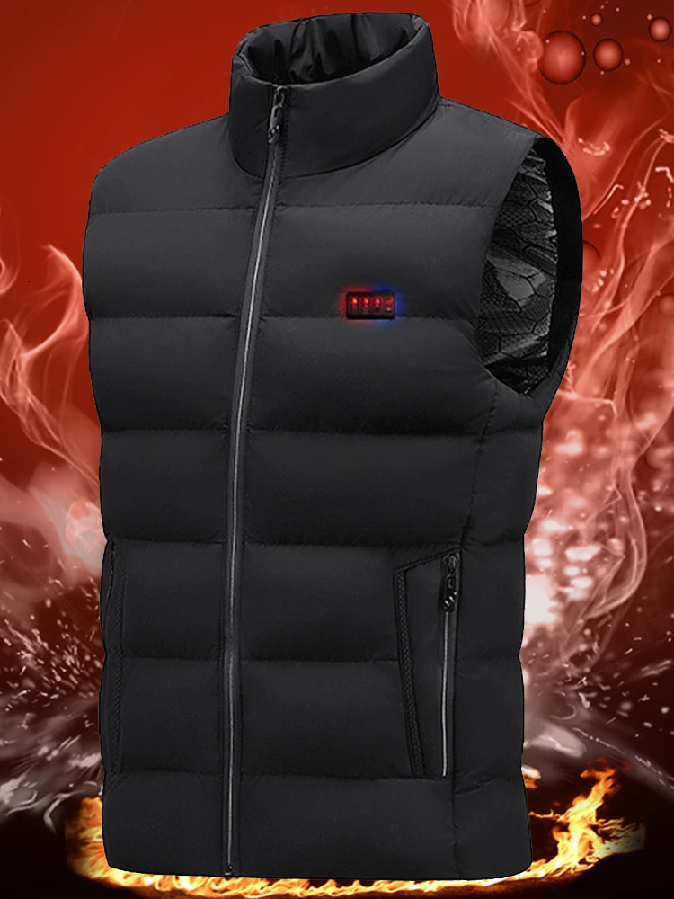 Unisex Warm Heated Vest Lightweight Electric Heating Gilet 23 Heating Zone USB Charging for Outdoor Camping Hiking 240808