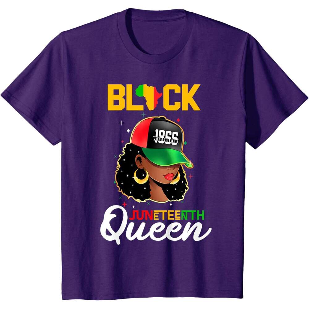 T shirt for Mens 1865 Juneteenth Black Queen T-Shirt Shirts Tshirt Graphic Tee Casual Tops Clothes Short sleeve Free shipping