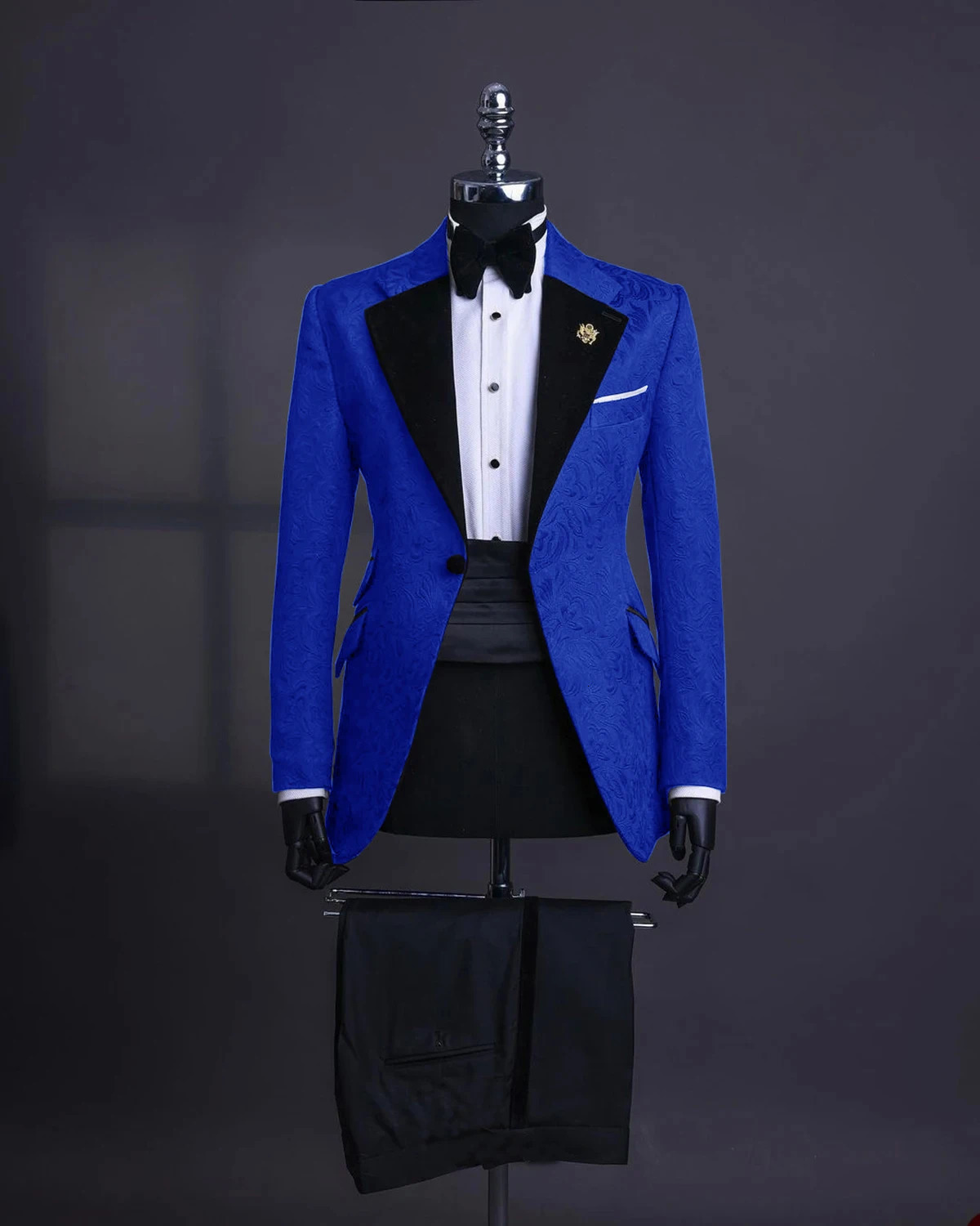 Burgundy Floral Jacquard Prom Party Men Suit For Wedding 2 Piece Slim Fit Groom Tuxedo Male Fashion Costume Jacket Pants 240807