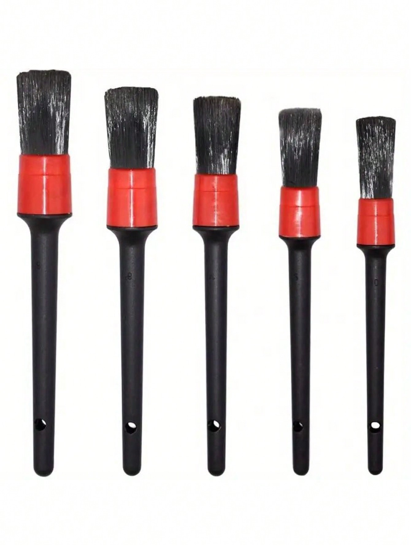 10-piece cleaning brush car tool set PP wire car round head car detail brush wooden handle brush