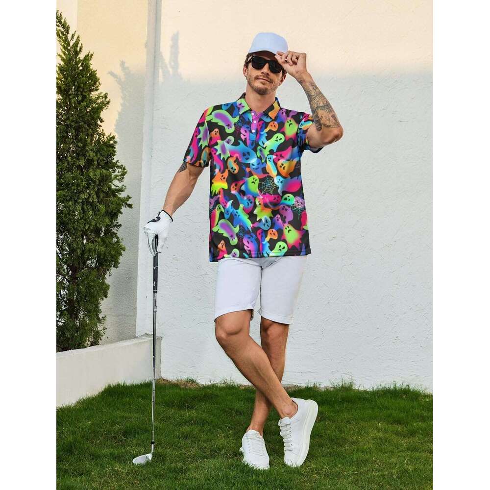 Fashion Mens Polo shirt for Funny Duck Quick Dry Golf Shirts Short Summer Casual Men Tops Tennis Shirt Polos shirts tshirt tops summer clothes