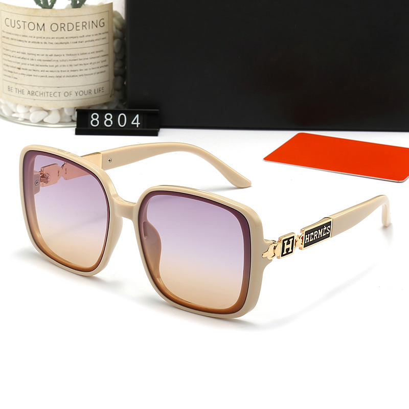 With Box Set Women's Sunglasses Ladies High Quality Vintage Big Frame Party Accesories Glasses UV380 Cycling Driving Lens Men Summer Fashion