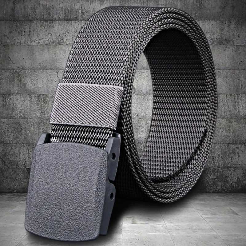 Military mens belt 2023 military adjustable belt mens outdoor travel tactical belt with plastic buckle suitable for pants 120cm W240905