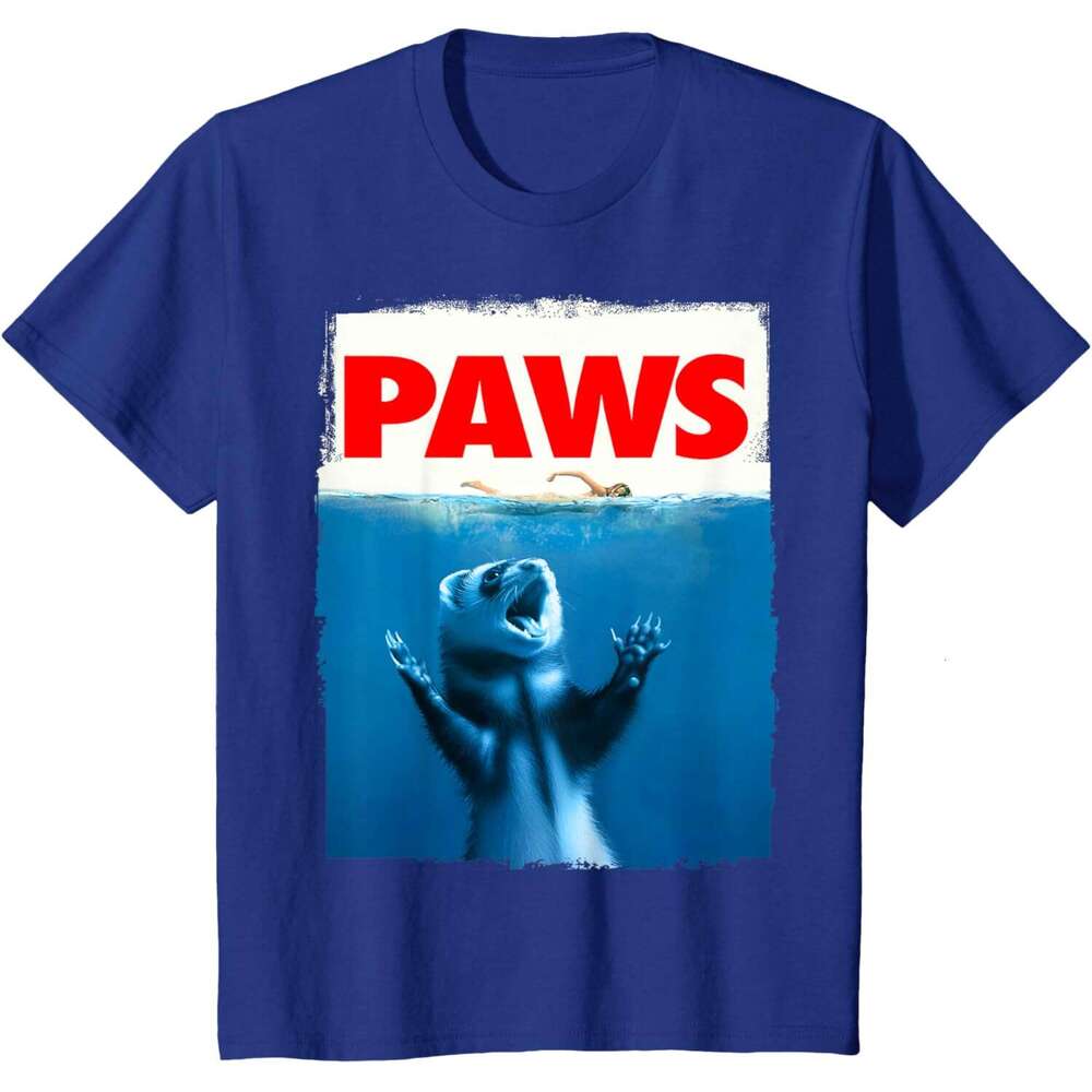 T shirt for Mens Womens Paws Ferret Funny Ferret Lover T-Shirt Shirts Tshirt Graphic Tee Casual Tops Clothes Short sleeve