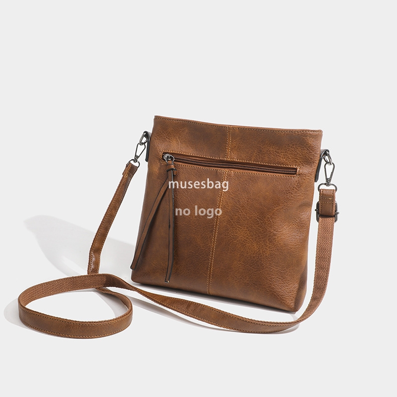 Factory direct Guangzhou women's bag retro romantic Su accessories double zipper bag wholesale casual single shoulder crossbody bag