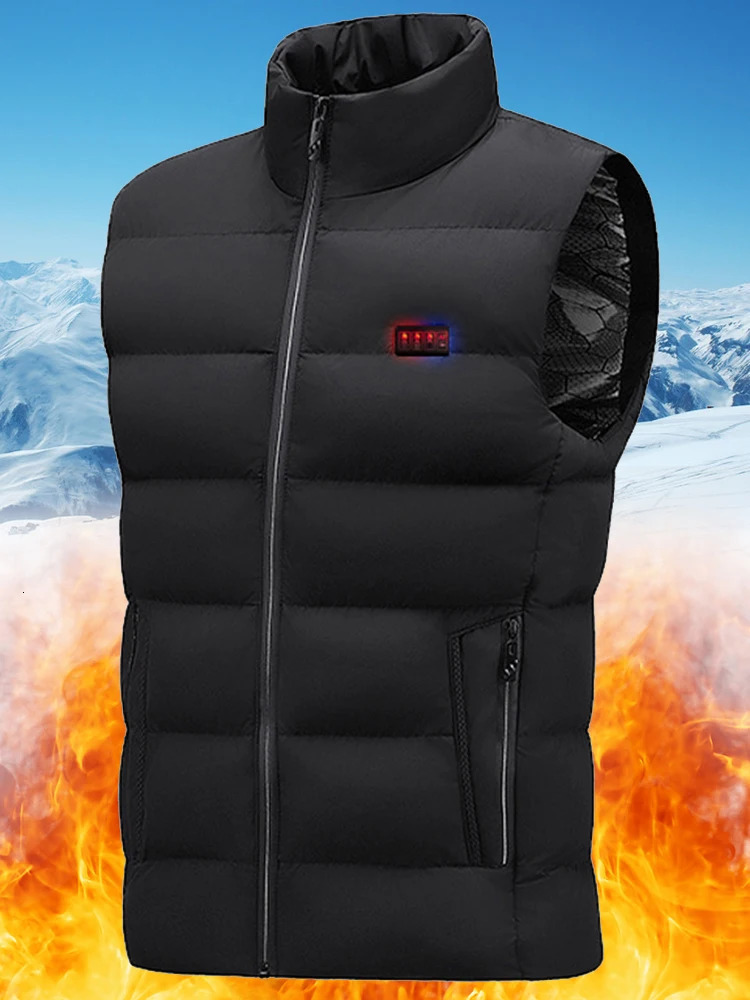 Unisex Warm Heated Vest Lightweight Electric Heating Gilet 23 Heating Zone USB Charging for Outdoor Camping Hiking 240808