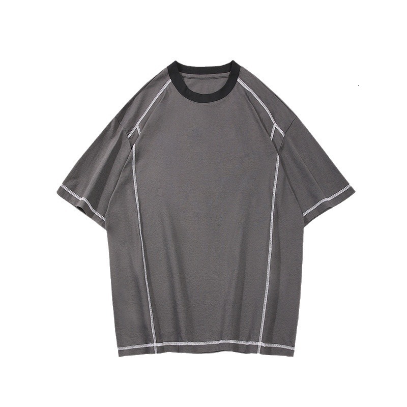 Fashion Bright Thread Short Sleeve T-shirt for Mens Summer Thin Style Trendy Brand Half Sleeve Loose Casual Couple t