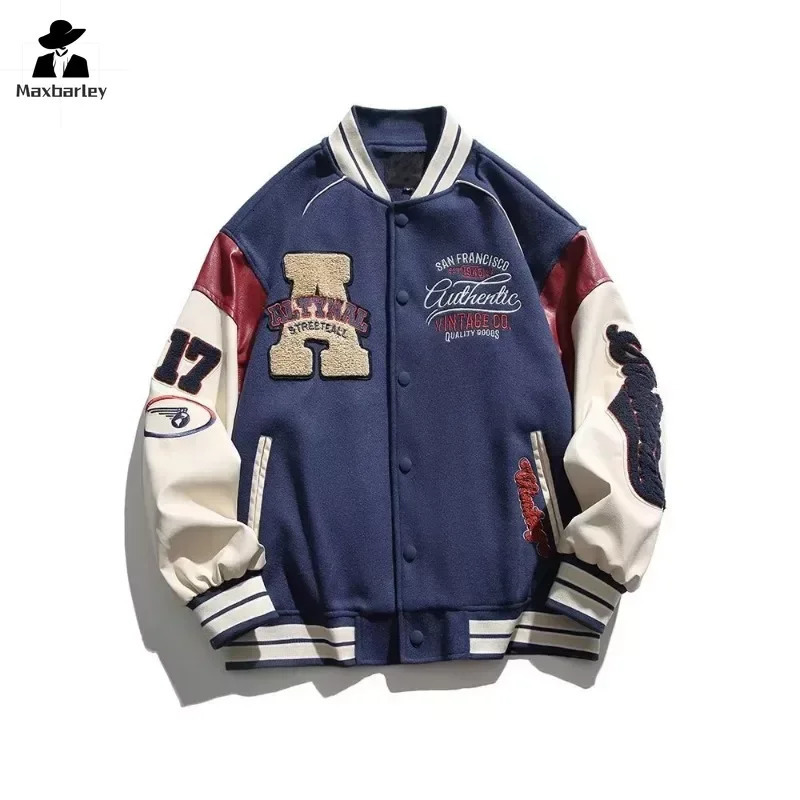 Product jacket womens hiphop embroidered motorcycle loose baseball casual highquality street racing school uniform 240812