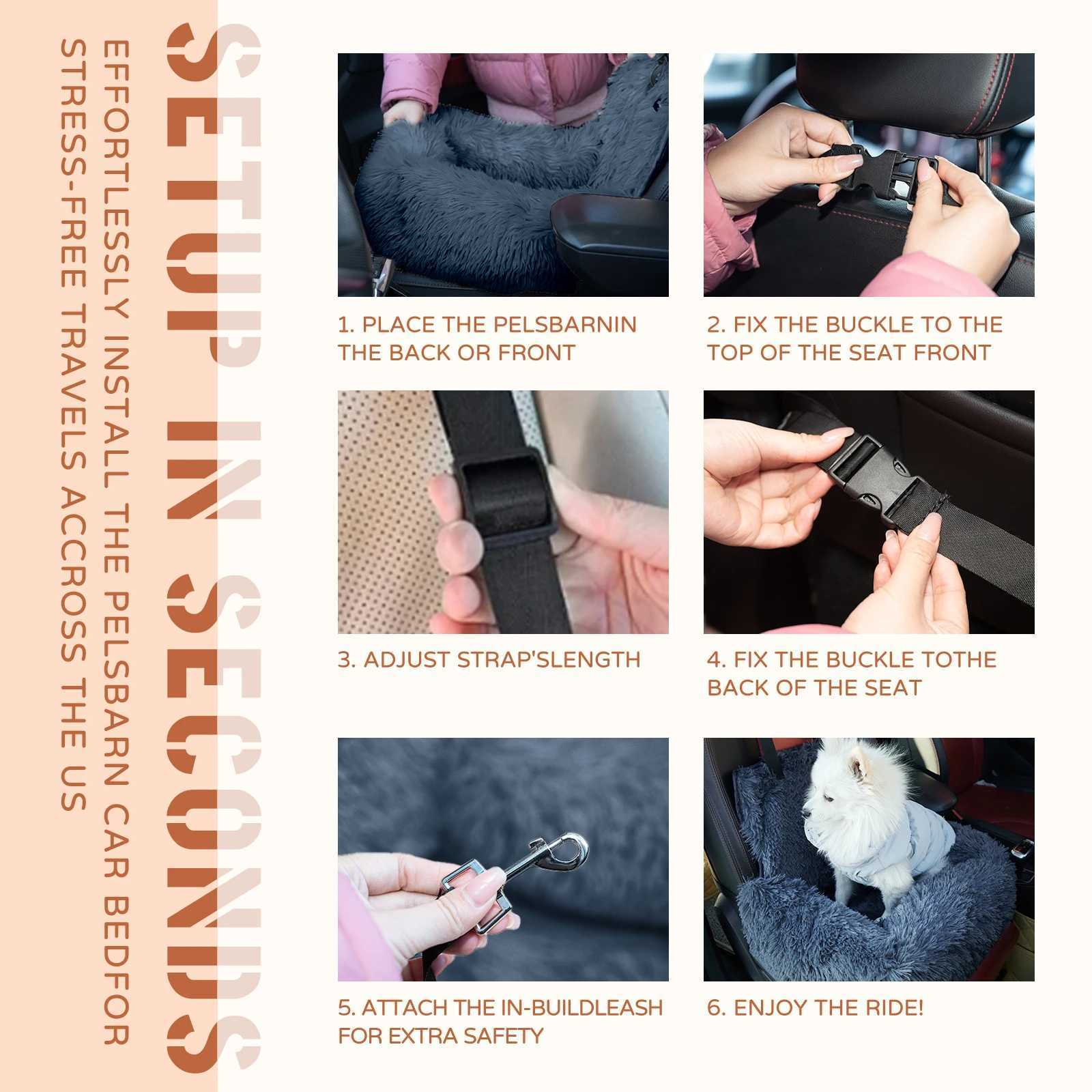 Dog Car Seat Covers Dog Travel Multi-Functional Seat Kennel Portable Travel Bed Pets SUV Seat Carrier Bed Comfortable Dogs Car Seat Q250430