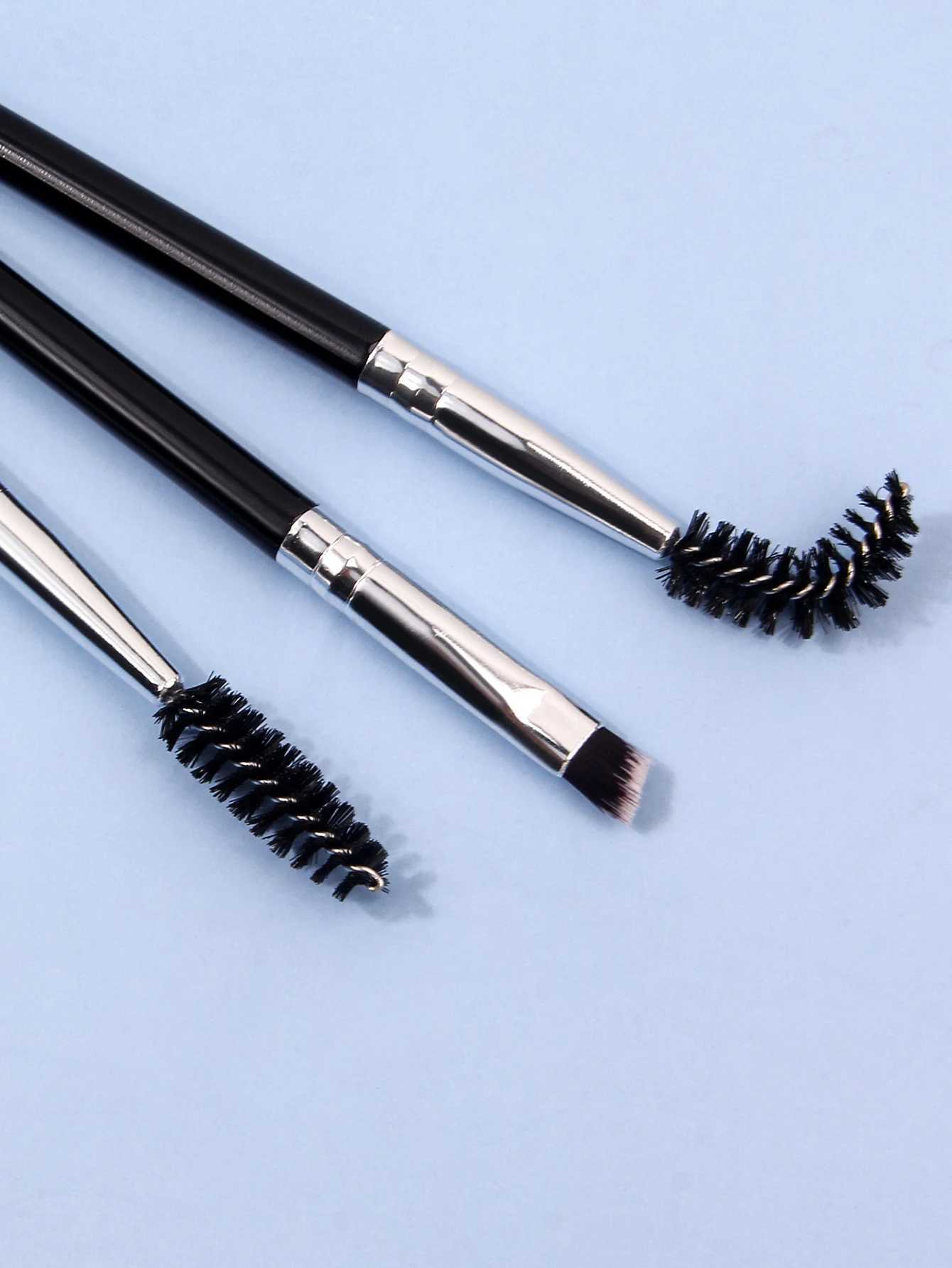 3PCS professional single double end angle eyebrow eyelash makeup brush high quality eyebrow pencil eyeliner brush Y240807