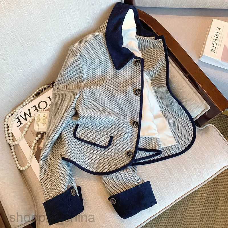 designer Women Jackets Coats fashion Short jacket for women spring autumn new spring outfit gentle stature high-end feel contrasting color suit