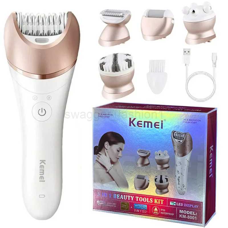 Kemei Electric Female Epilator Womens Shaver Leg Body Hair Removal Lip Chin Hair Removal Ladys Bikini Trimmer Facial DepilatorXJ240808