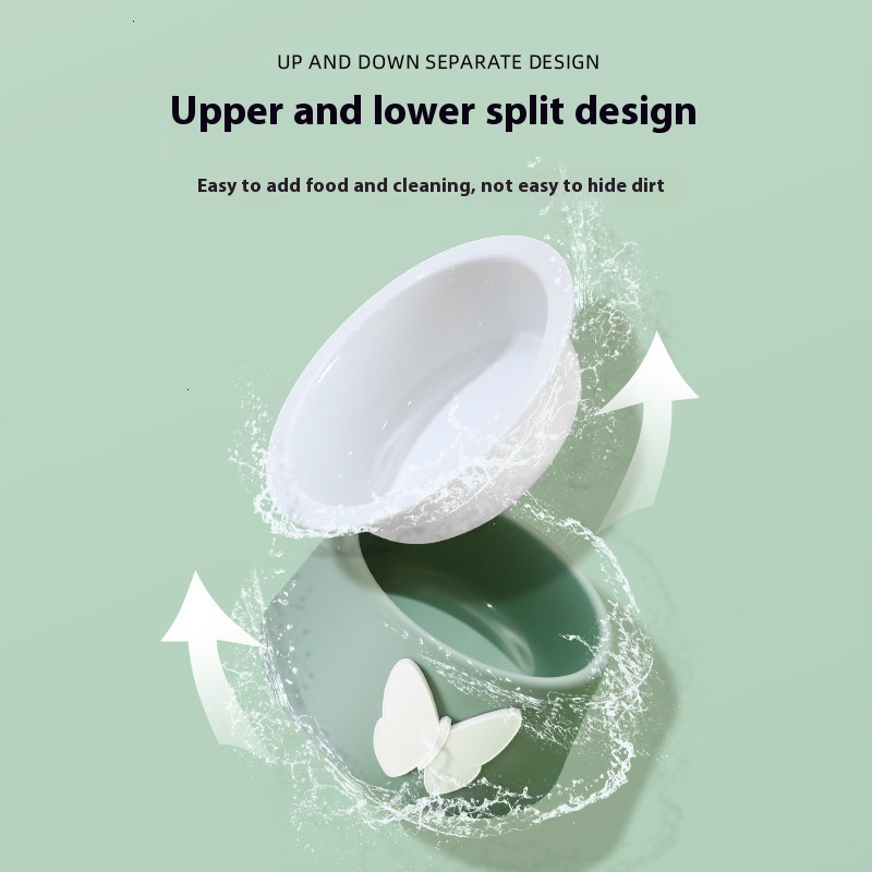 Stylish White Porcelain-Look Dog and Cat Dinner Bowls - Easy Clean, Non-Slip Base