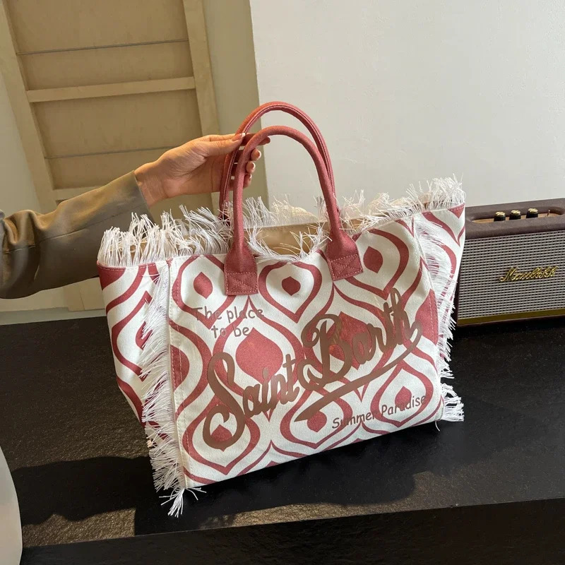 Fashion Canvas Underarm Womens Shoulder Bags Large Capacity Versatile Leisure High Quality Delicate Letter Tote Bag 240808