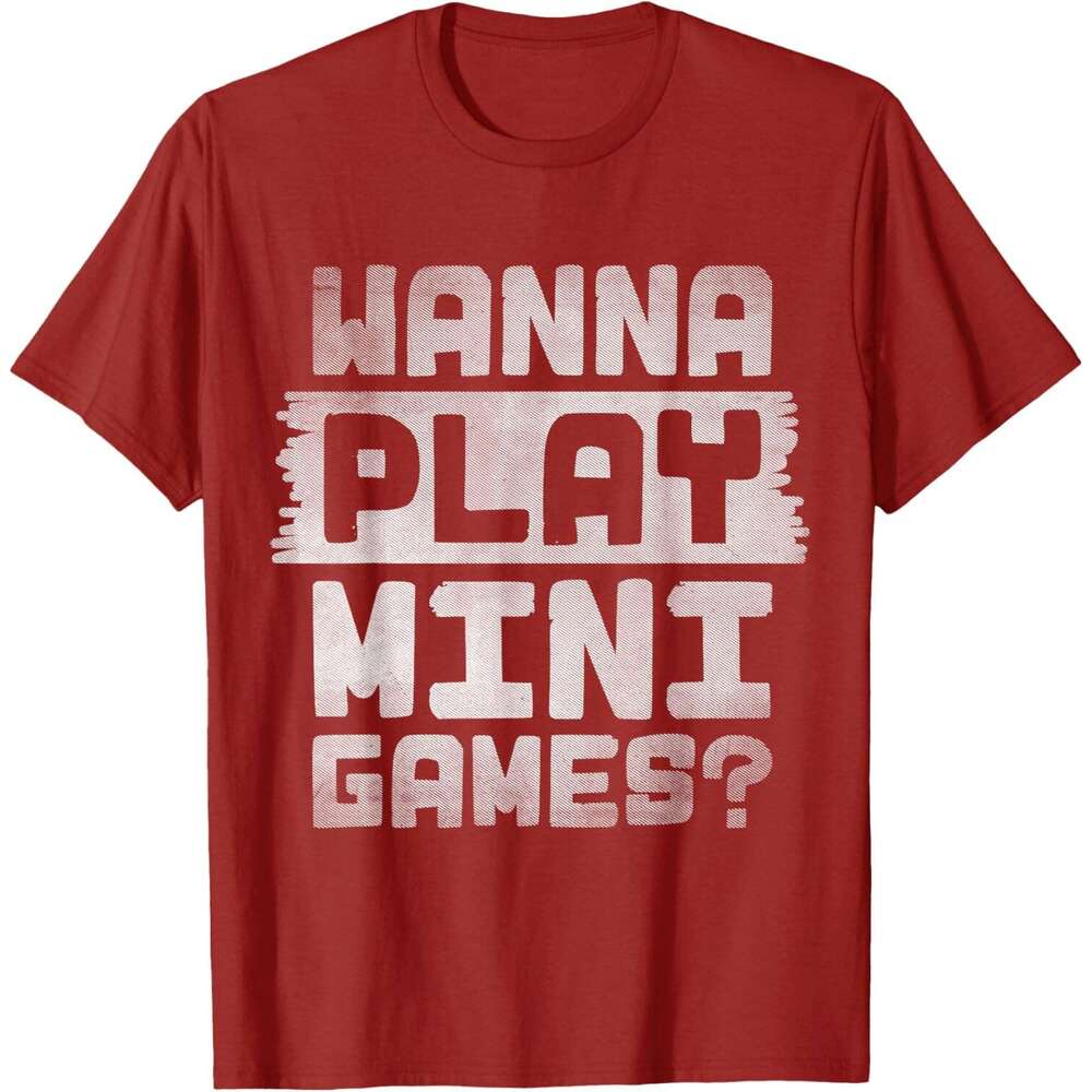 T shirt for Mens Womens Wanna Play Mini Games Monke Tag Gorilla VR Gamer T-Shirt Shirts Tshirt Graphic Tee Casual Tops Clothes Short sleeve