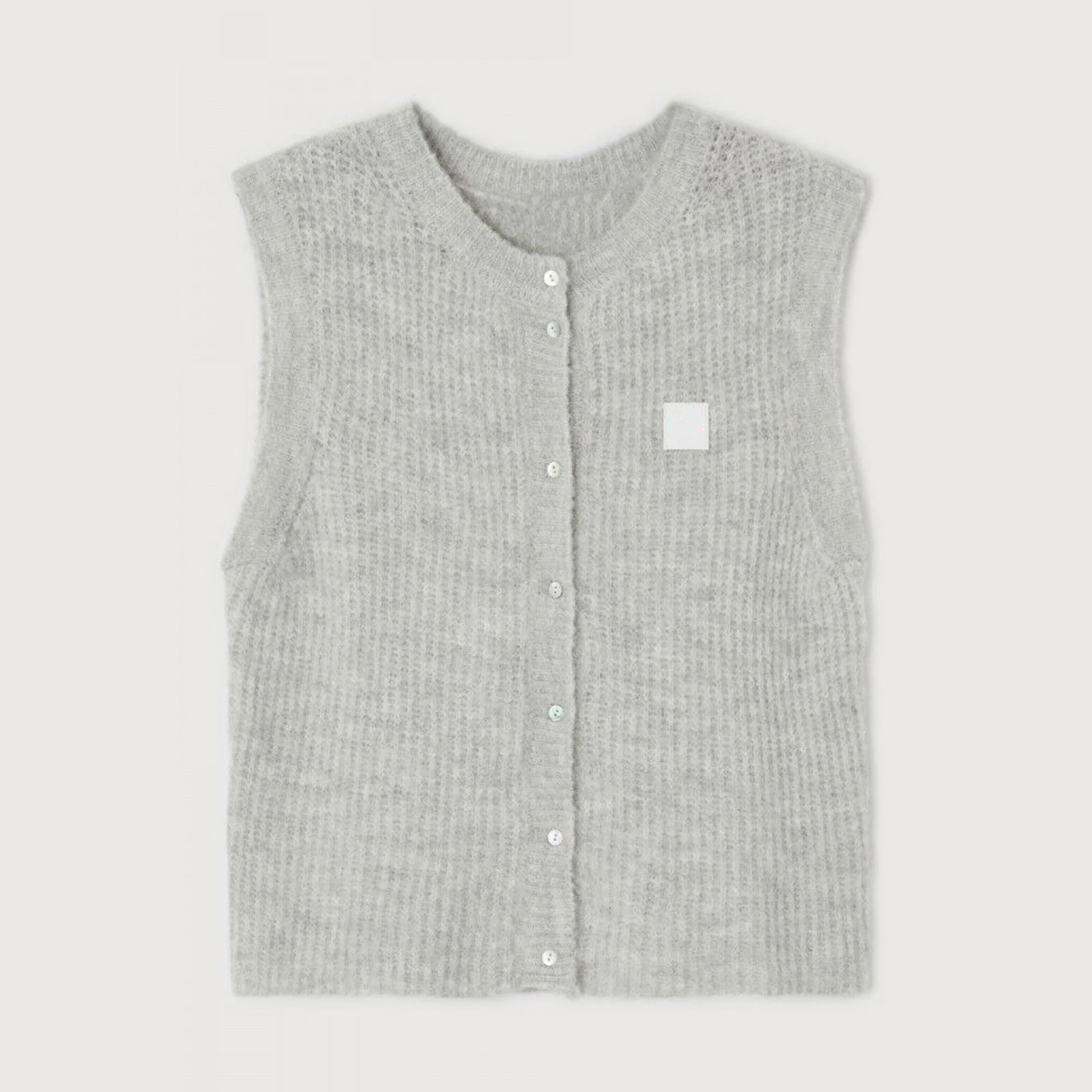 Gaono Women Knitted Tank Tops Casual Summer Solid Color Button Front Basic Vest Sleeveless Shirt y2k Aesthetic Clothes 240808 - view 7