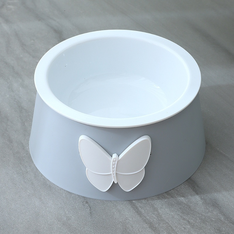 Stylish White Porcelain-Look Dog and Cat Dinner Bowls - Easy Clean, Non-Slip Base