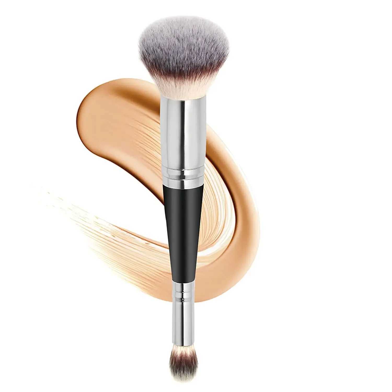 Dual-ended Foundation Concealer Makeup Brush Rounded Taperd Flawless Brush Ideal for Liquid Cream Powder Blending Concealer Y240807