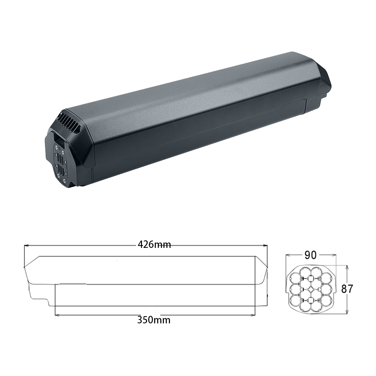 48V Integrated Tube Battery 13Ah 16Ah 17.5Ah for Mokwheel Upland Plus Electric Akku Replacement