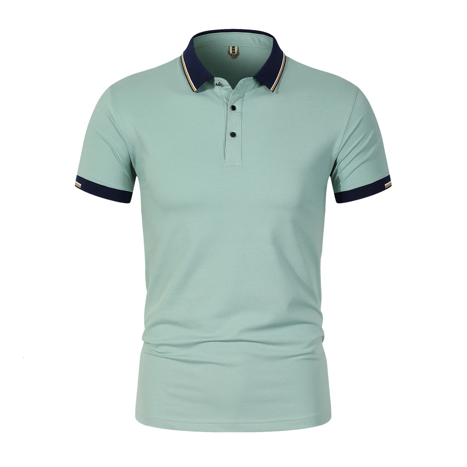 Summer Mens Business and Leisure POLO Shirt 44% Cotton Fashion Sports Fitness Top Tshirt S4XL 240807
