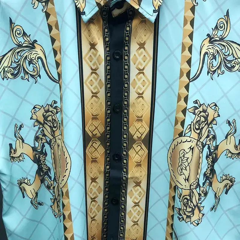 2024 Baroque printed color contrast short sleeved T-shirt 2-piece set for mens sportswear top and short sleeved track and field suit mens suit240807