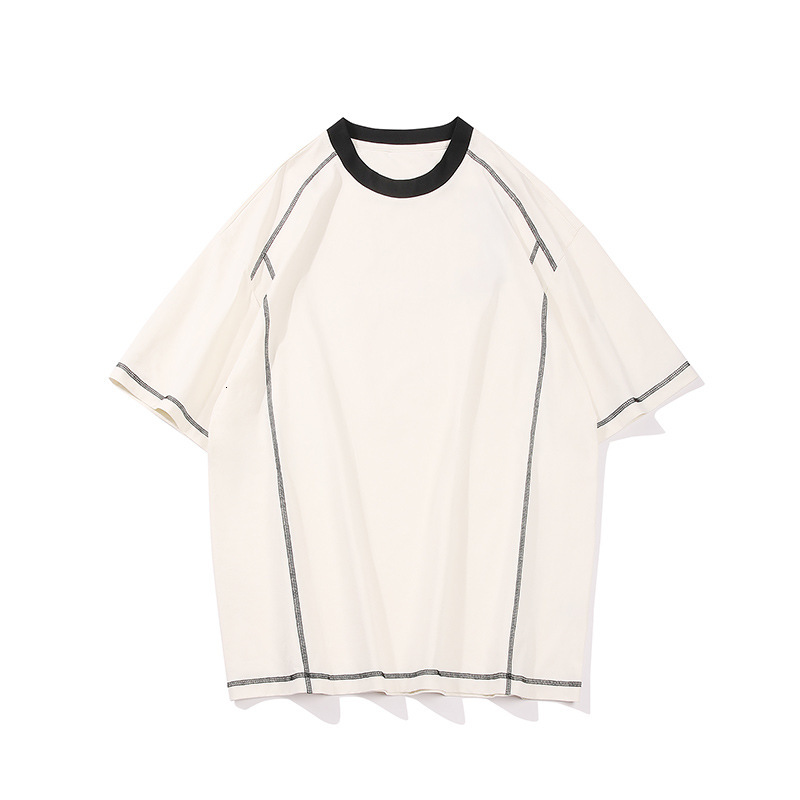 Fashion Bright Thread Short Sleeve T-shirt for Mens Summer Thin Style Trendy Brand Half Sleeve Loose Casual Couple t