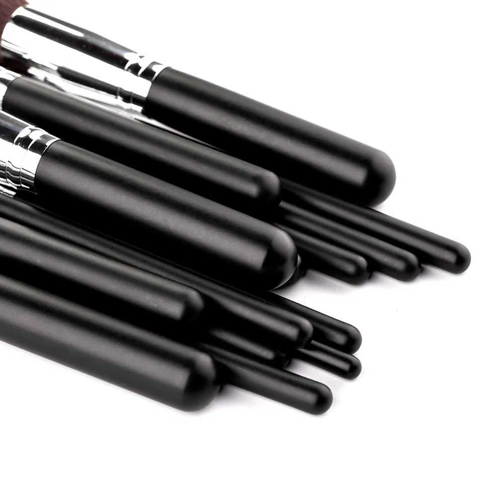 15pcs Black Brushes Set Eye Shadow Powder Foundation Concealer Cosmetic Makeup Brush Brochas De Maquillaje Y240807