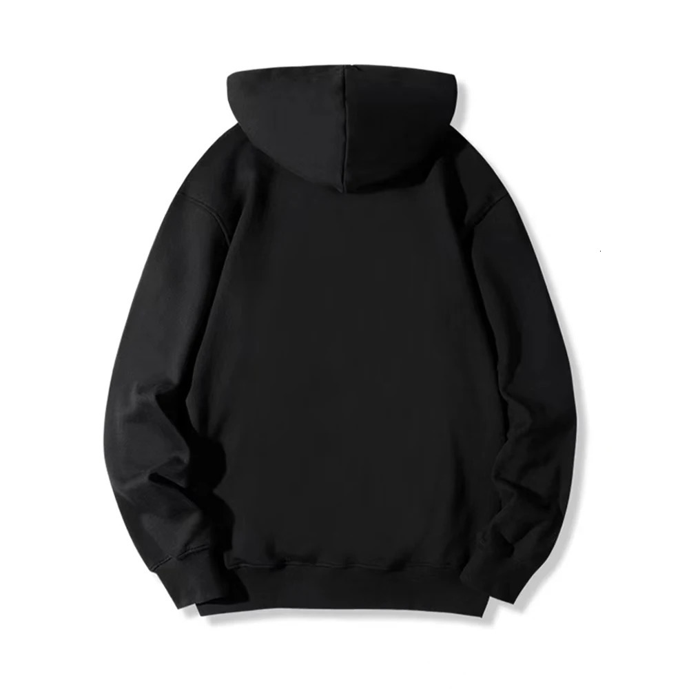 Zipper hoodie retro long sleeved loose jacket oversized casual streetwear mens Y2k top 240812