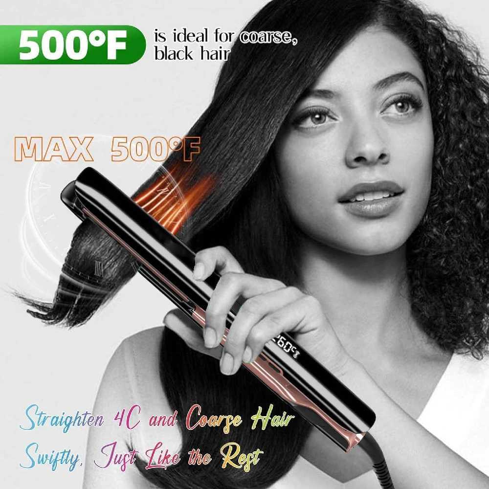 RUCHA Hair Straightener Professional High Temperature Keratin Treatment 500F Hair Flat Iron for Frizzy Hair Recovers the DamagedM240808