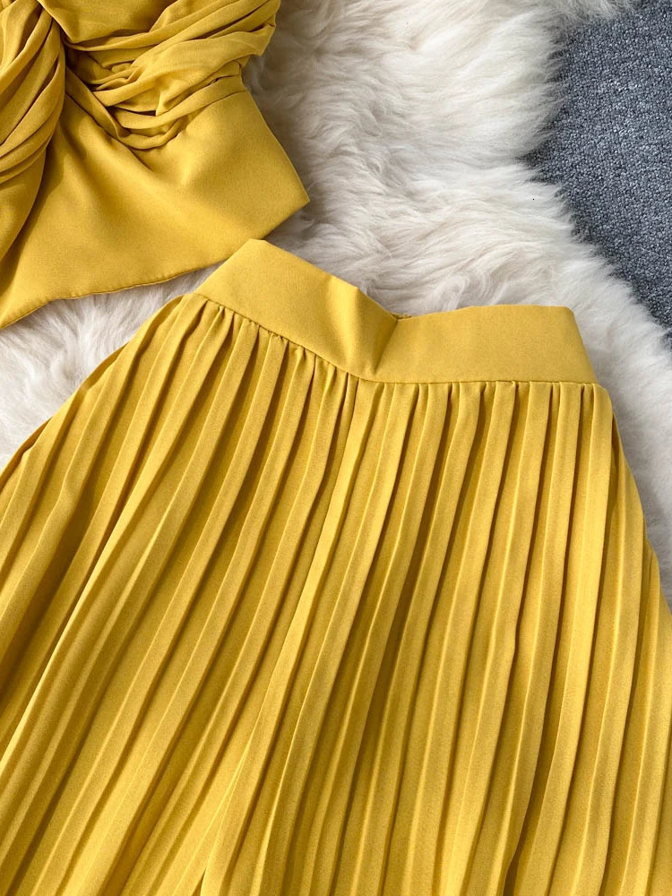 Summer Women Solid Sexy Holiday Pants Suit Female Spaghetti Strap Tops High Waist Long Pants Two Piece Set 240813