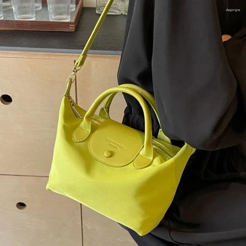 Totes 2024 Summer Solid Color Versatile Handbag Small And Lightweight Casual Shoulder Bag Light Oxford Cloth Crossbody 1045