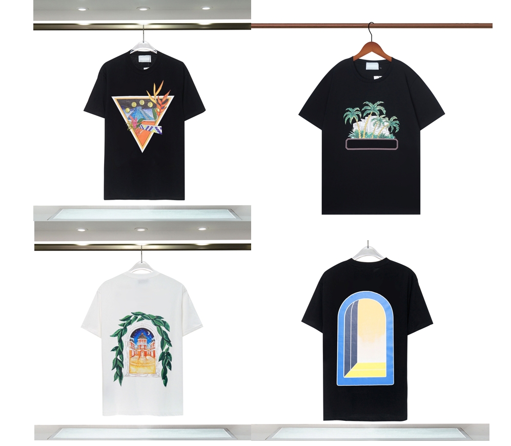 Summer shirt mens designer t shirts clothe mens tshirt top quality trendy brands logo letter printed new mens and womens loose fitting retro short sleeved tshirt