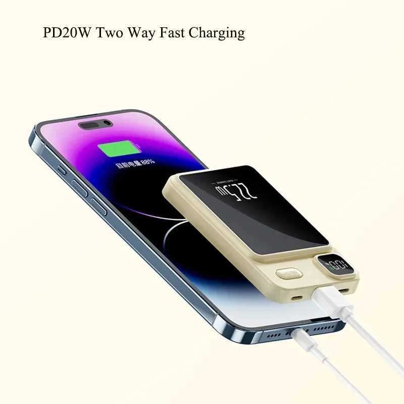 30000mAh Power Bank Magnetic 22.5W Fast Charging PD20W Wireless External Battery Magsafe Powerbank For iPhone 14 Samsung HuaweCL240808