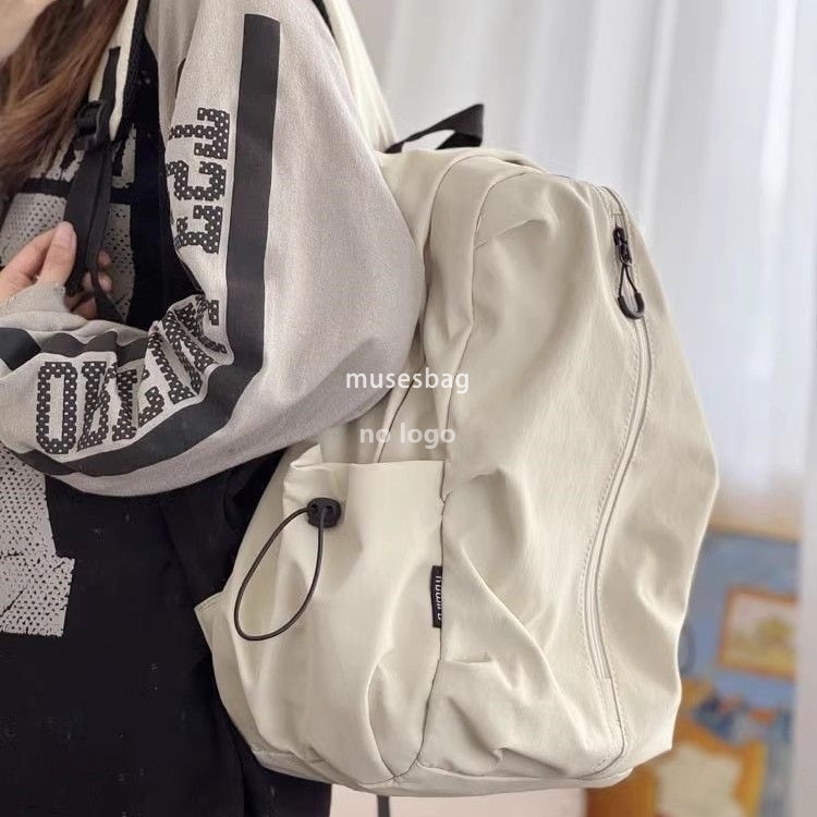 South Korea ins port wind simple solid color couple wind high school students large capacity personality leisure backpack
