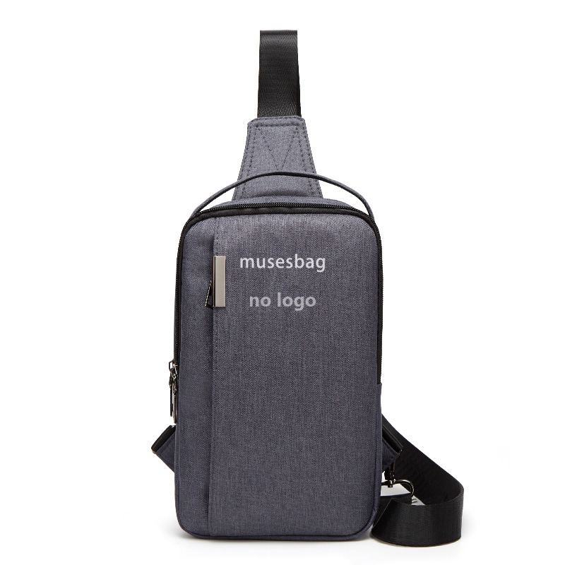 Cross-border men's chest bag canvas small backpack boys casual single shoulder crossbody bag multi-functional outdoor men's bag