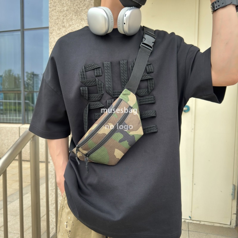 Cross-border men's waist pack casual chest stylish shoulder bag Sports satchel Small backpack crossbody bag men's bag