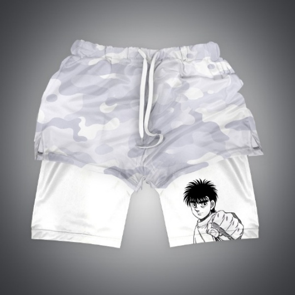 Men's Shorts Anime Jujutsu Kaisen Yuji 2 In 1 Compression For Men Summer High Spring Shorts Fitness Pants Dry Sweat Gym Training Pants Loose Swea