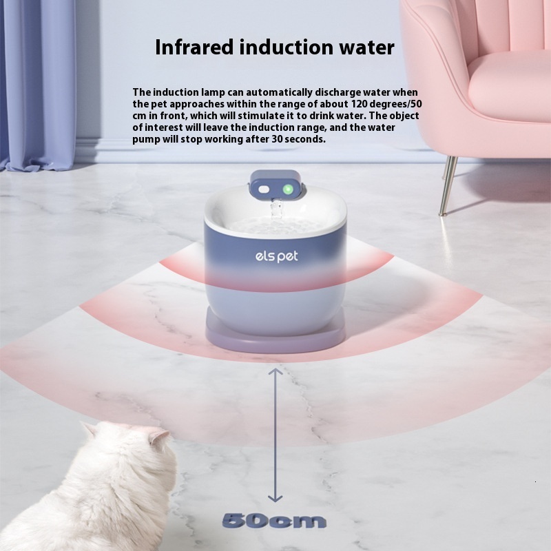 Smart Dual-Pet Recirculative Aqua Supply Device  Spacious Self-Watering System for Felines and Canines