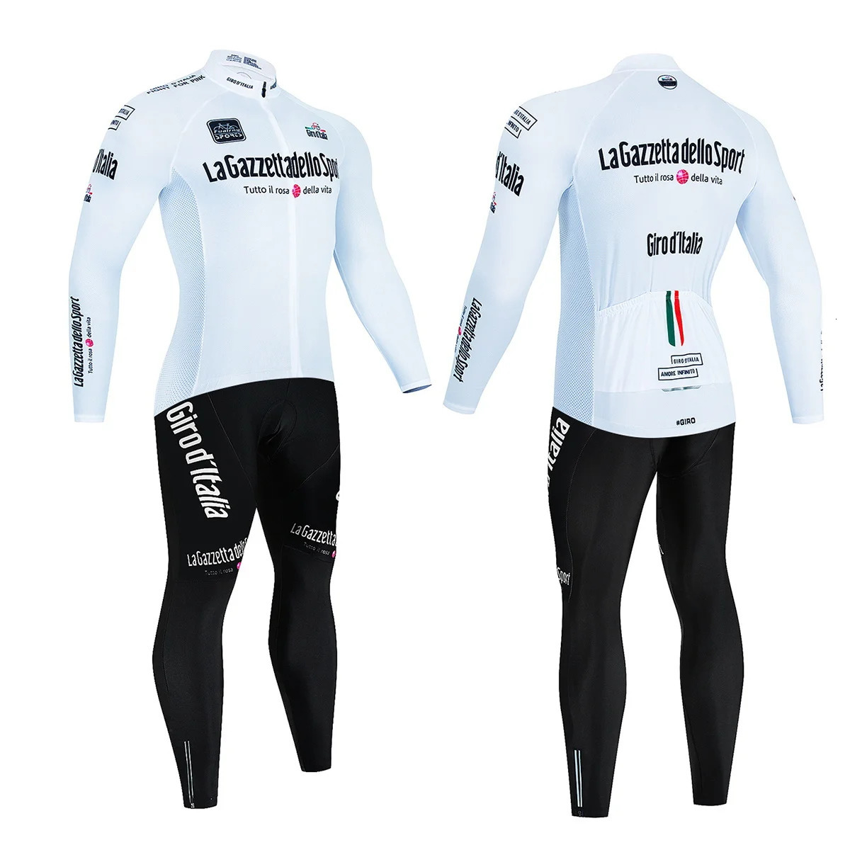 Tour De Italy DITALIA Cycling Jersey Set Premium Anti-UV Long Sleeve Downhill Cycling Suits Autumn Quick-Dry Pro Racing Uniform 240731