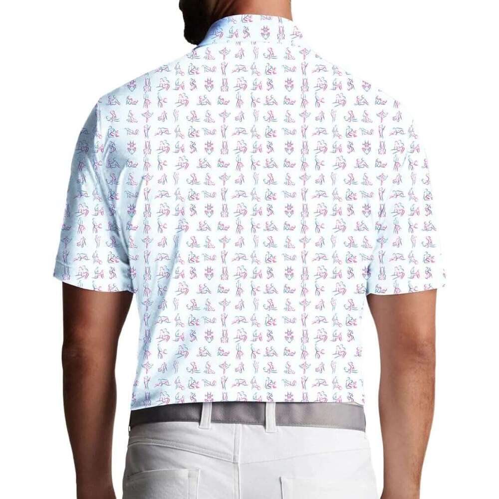 Fashion Mens Polo shirt 3D Printed Mens Golf Shirt Moisture Wicking Quick-Dry Performance fashion Men Polos shirts tshirt Casual tops summer clothes S