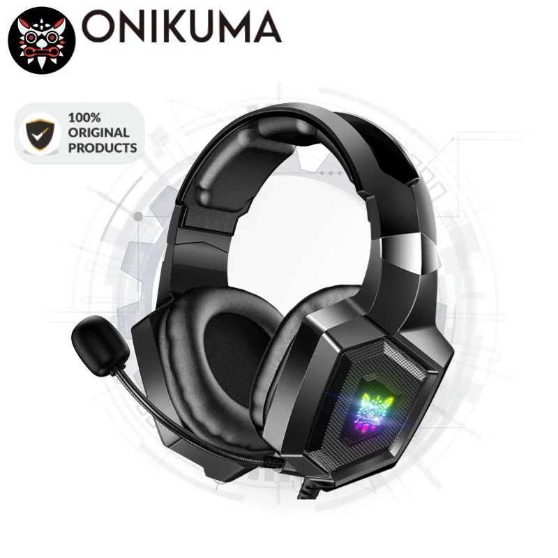 ONIKUMA Gaming Headphones with Flexible HD Mic RGB Light Surround Sound Over-Ear Wired Headset Gamer for PCCL240808