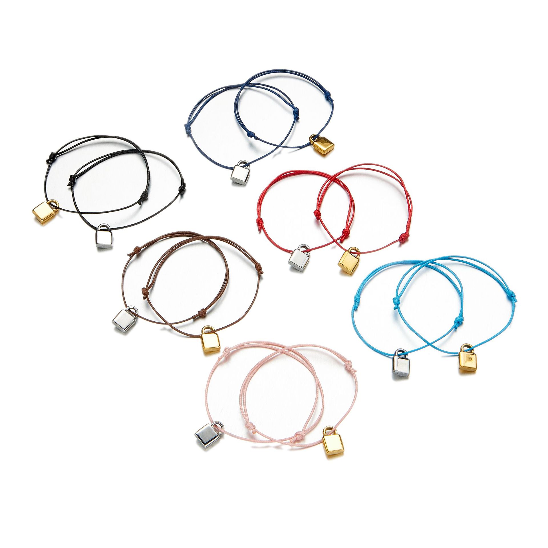 Fashionable six color rope lock multiple colour charm bracelet women jewelry designers designer jewlery