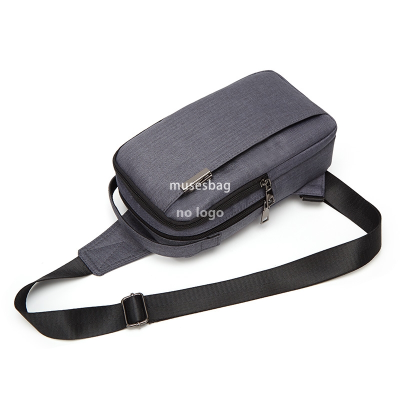 Cross-border men's chest bag canvas small backpack boys casual single shoulder crossbody bag multi-functional outdoor men's bag