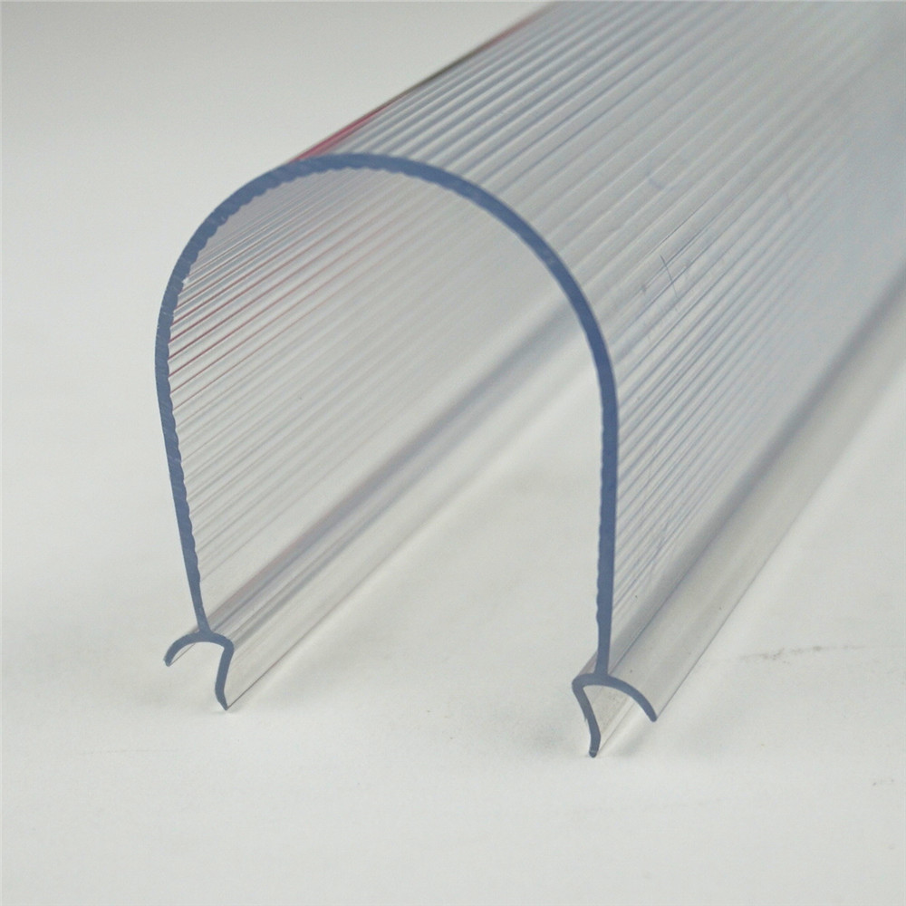 U-shaped lampshade, LED lampshade, transparent striped lampshade, waterproof and UV resistant PVC extruded groove