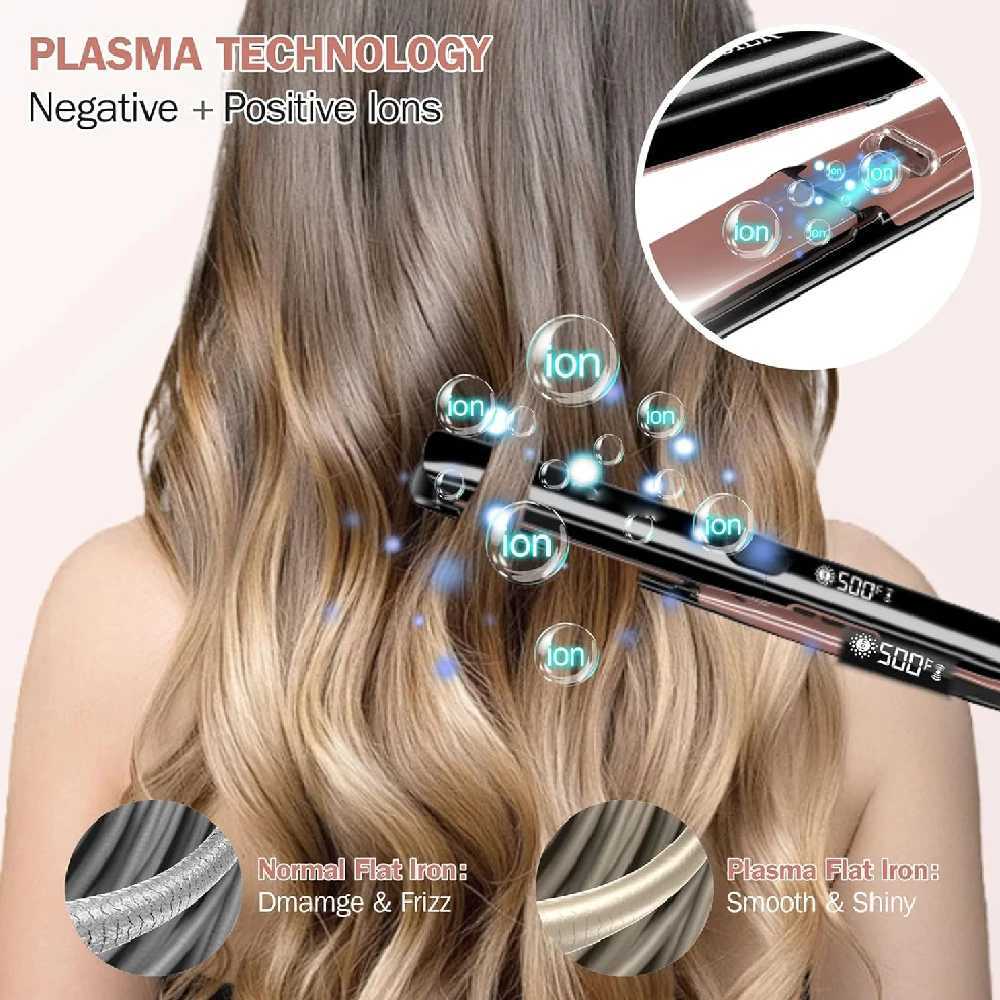 RUCHA Hair Straightener Professional High Temperature Keratin Treatment 500F Hair Flat Iron for Frizzy Hair Recovers the DamagedM240808