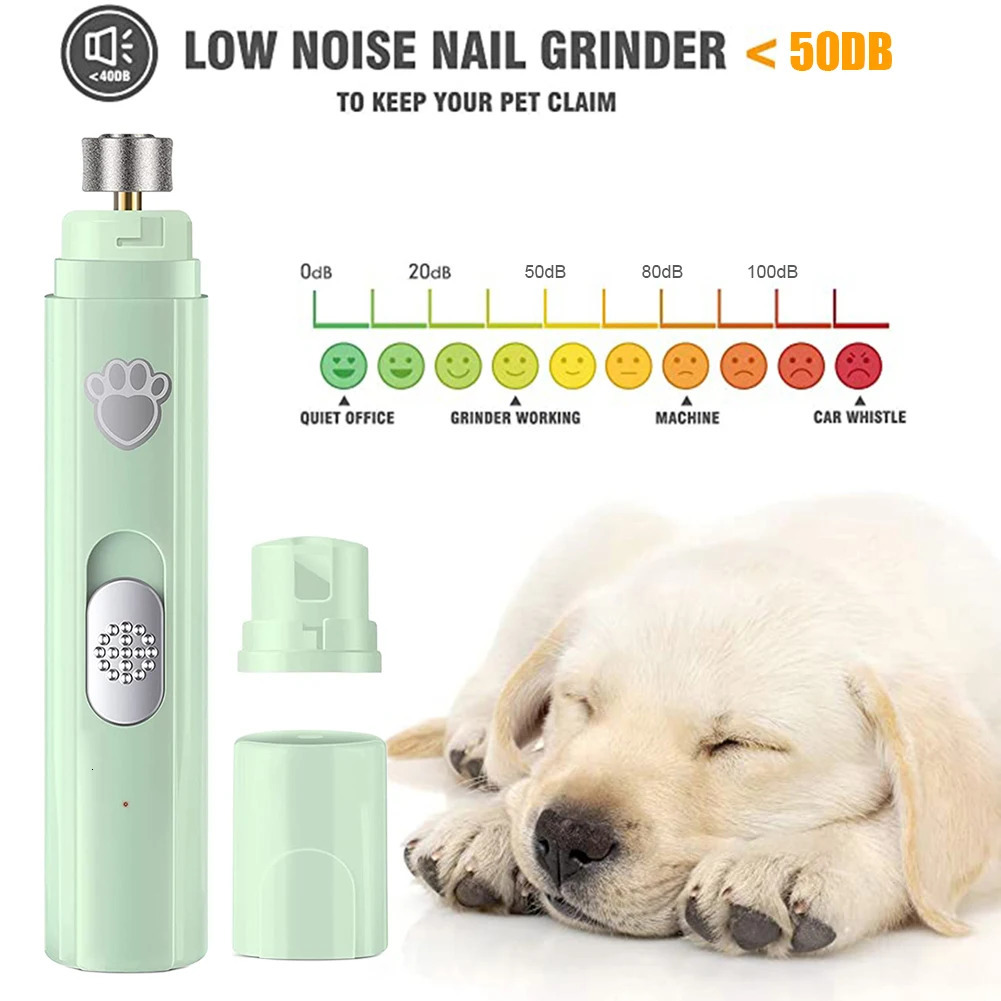 2026 New Electric Dog Grinder USB Rechargeable Painless Pet Clipper Cat Nail Trimmers With Polisher Wheel For Small/Large Dogs 240807 Free Shipping