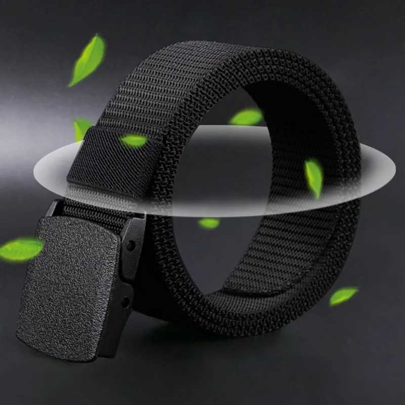 Military mens belt 2023 military adjustable belt mens outdoor travel tactical belt with plastic buckle suitable for pants 120cm W240905