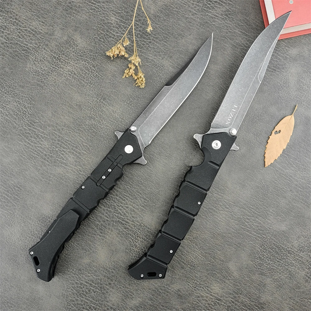 LUZON Tactical Hunting 440c Steel Blade Nylon Fiber Handles Folidng Knife Self Defense Camping EDC Survival Tools