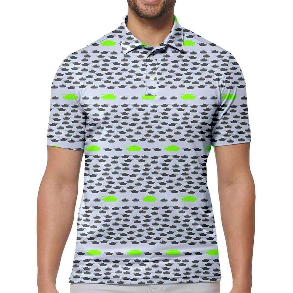 Fashion Mens Polo shirt ventilate Moisture 3D Print Wicking Quick-Dry Performance Polo Shirts for Men Polos shirts tshirt Casual tops summer clothes S